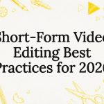 Decorative title card illustration for video editing article