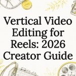 Decorative title card illustration for vertical video editing article