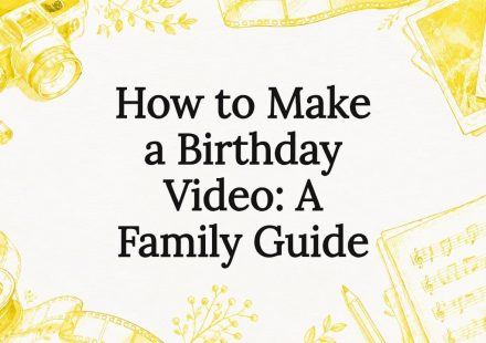 Decorative title card illustration for birthday video article