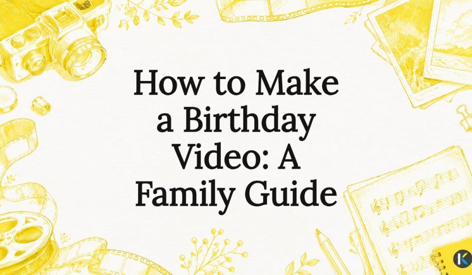 Decorative title card illustration for birthday video article