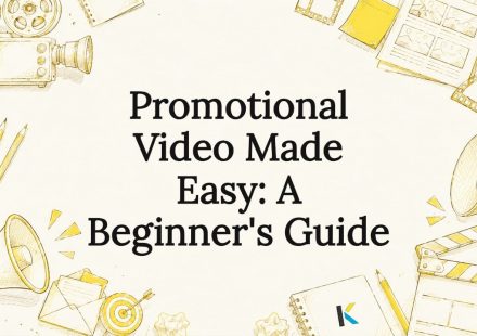 Decorative promotional video title card illustration