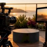 Futuristic product video filming setup without people