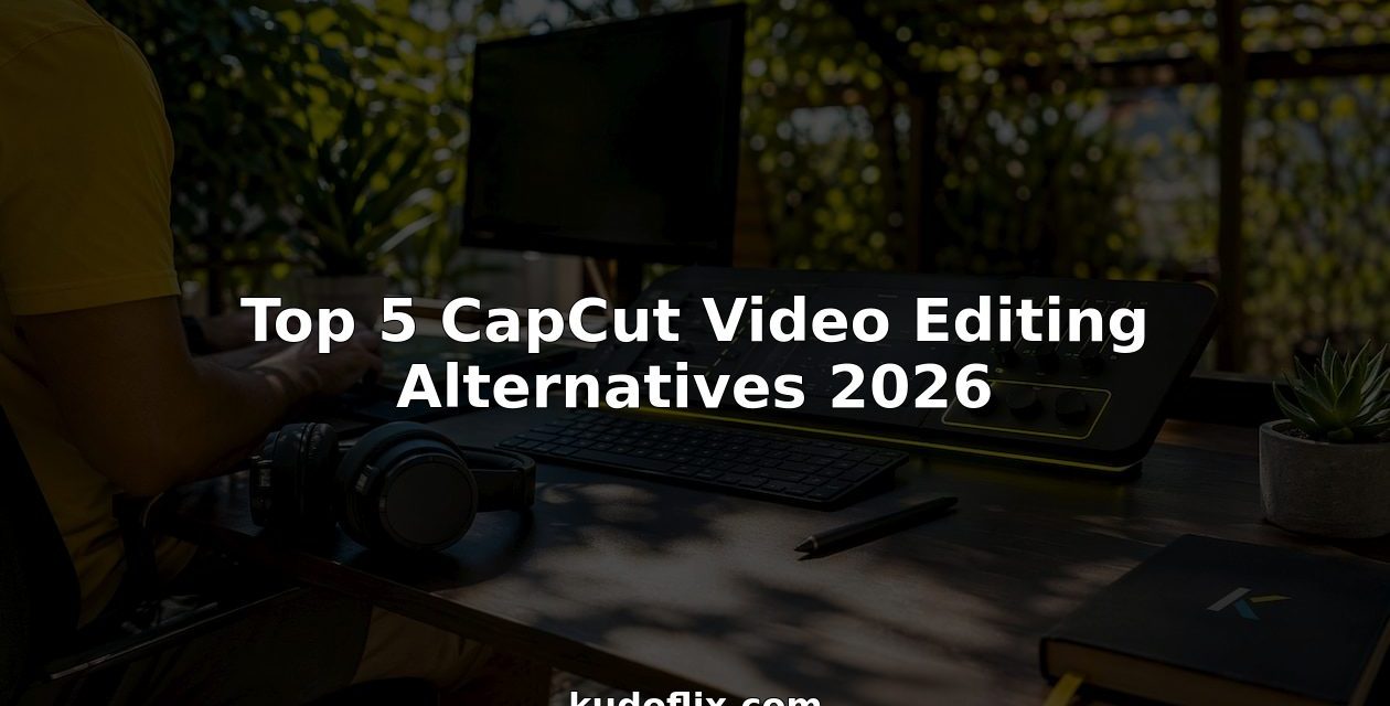 Futuristic video editing workspace with holographic controls