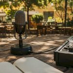 Vintage audio gear on wooden table