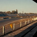 Vintage Formula One circuit from grandstand