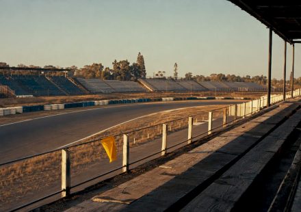 Vintage Formula One circuit from grandstand
