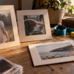 Vintage photos arranged in different aspect ratios