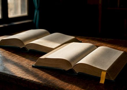 Aged reference books on shared media standards