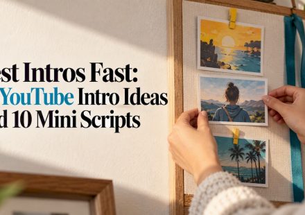 Hands arranging colorful intro storyboard cards