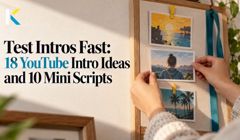 Hands arranging colorful intro storyboard cards