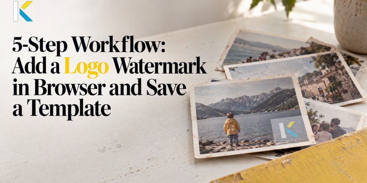 Faded photo frames with corner watermark