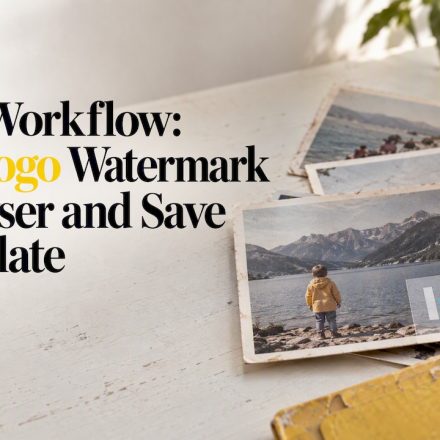 Faded photo frames with corner watermark