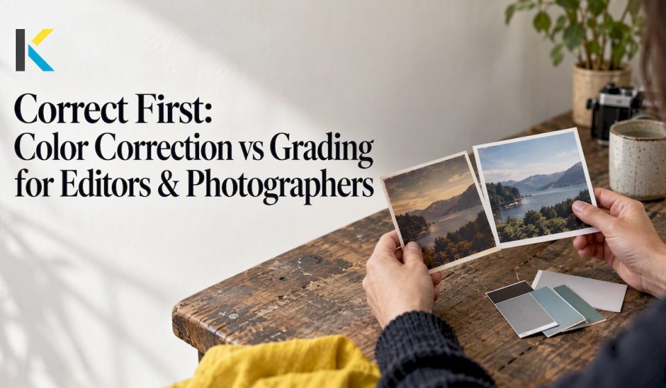 Photographic prints compared with color swatches