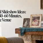 Aged family photographs arranged on a mantel