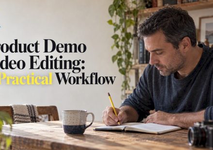 Shop owner drafting a concise video outline