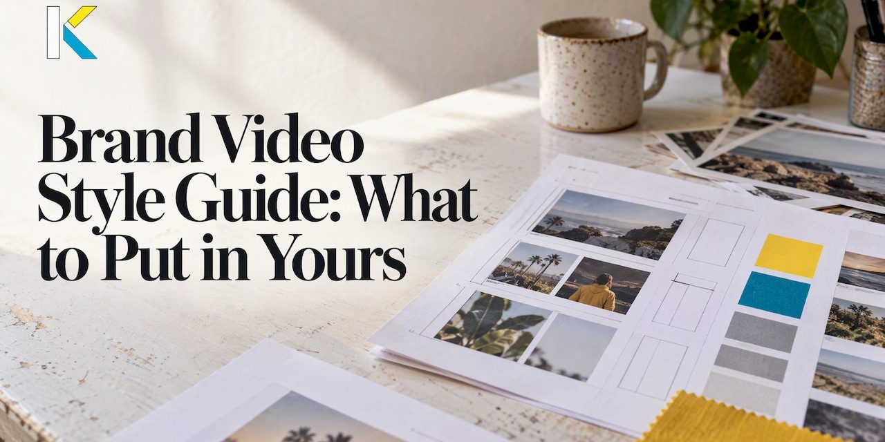Printed video style guide with yellow swatch