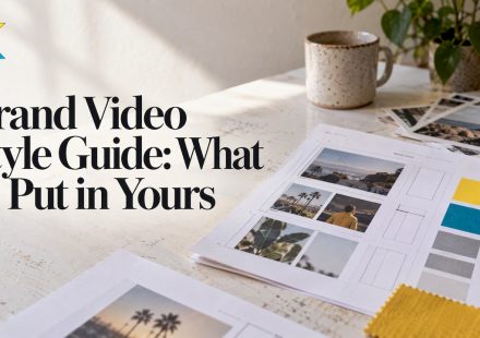 Printed video style guide with yellow swatch