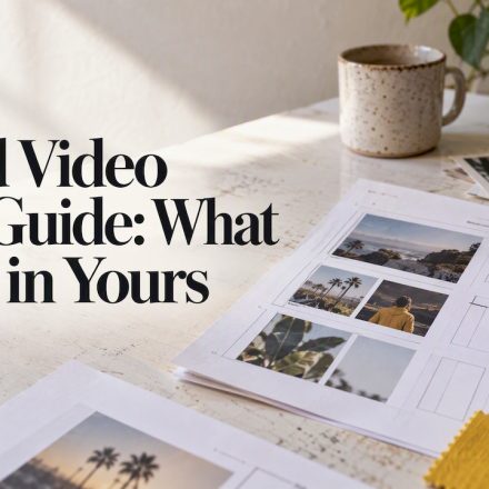 Printed video style guide with yellow swatch