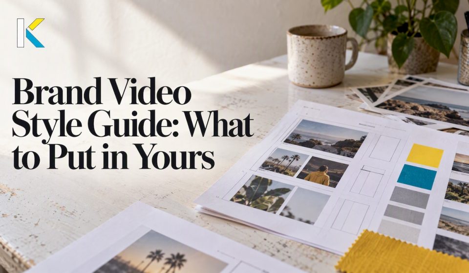 Printed video style guide with yellow swatch