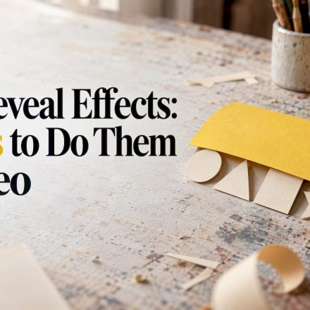 Layered paper shapes reveal forms behind a yellow strip