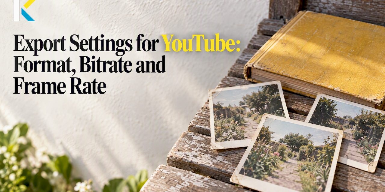Faded garden photographs beside a yellow album