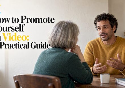 Man practicing an introduction with a listener