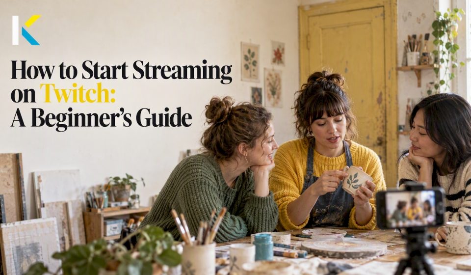 Artist sharing a craft with two friends