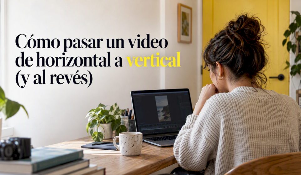 El creador revisa un video antes de recortarlo